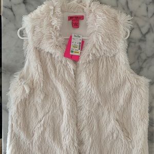 Faux Fur White Vest